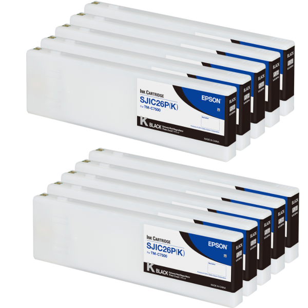 Epson C7500 Tintenkartusche Schwarz 10er Set